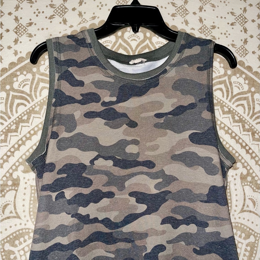 LADIES "LA MIEL" CAMO SLEEVELESS MAXI DRESS, SIZE SMALL - Picture 2 of 4